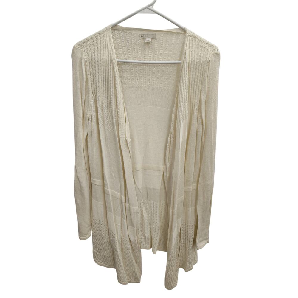 Off White Long Sleeve Cardigan